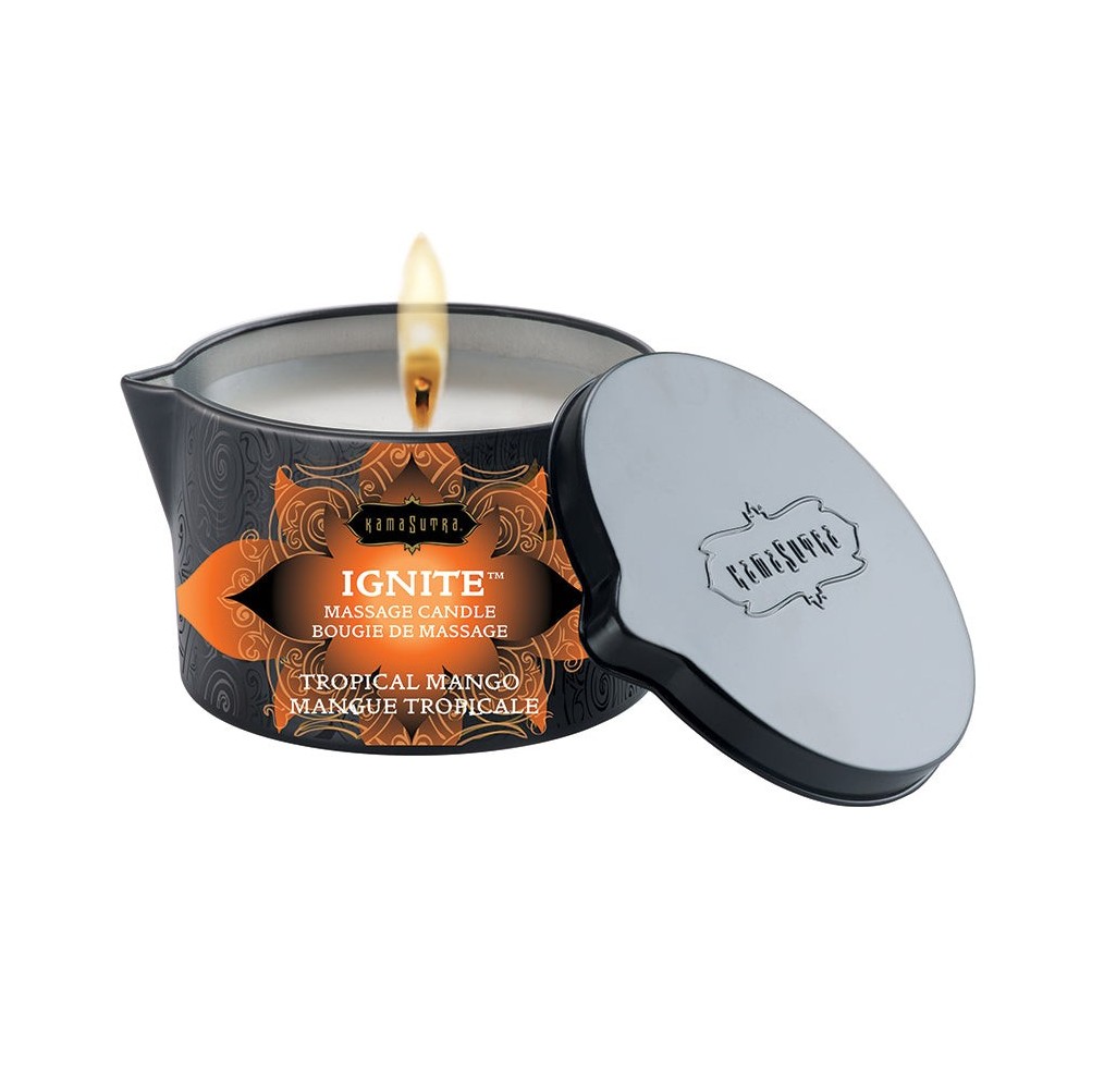 Kama Sutra Ignite Massage Candle-Tropical Mango 6oz